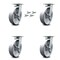 Service Caster 8 Inch Kingpinless Semi Steel Wheel Swivel Caster Set with Swivel Lock SCC SCC-KP30S820-SSR-BSL-4 - alternate 1